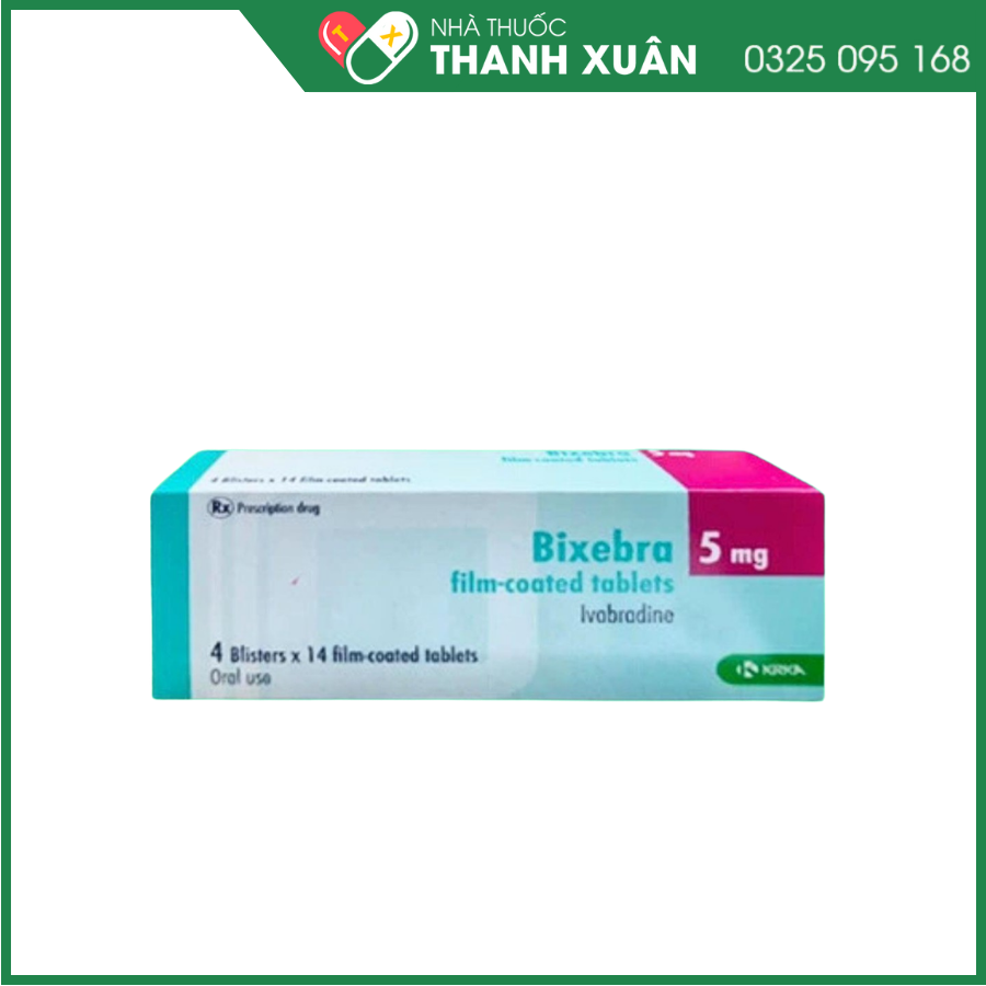 Bixebra 5 mg điều trị triệu chứng đau thắt ngực ổn định mạn tính, suy tim mạn tính